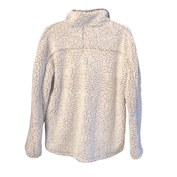 Thread & Supply 1/4 Zip Sherpa Wubby Teddy  Pullover Women’s Size Large - Picture 2 of 12